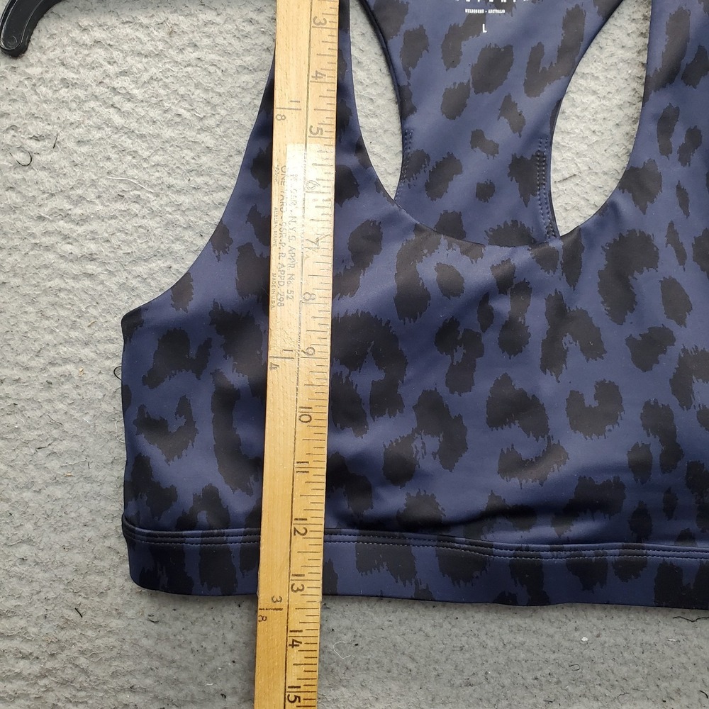Allfenix Sports Bra Womens Large Multi Leopard Print Stretch Athletic Racerback - Picture 3 of 7